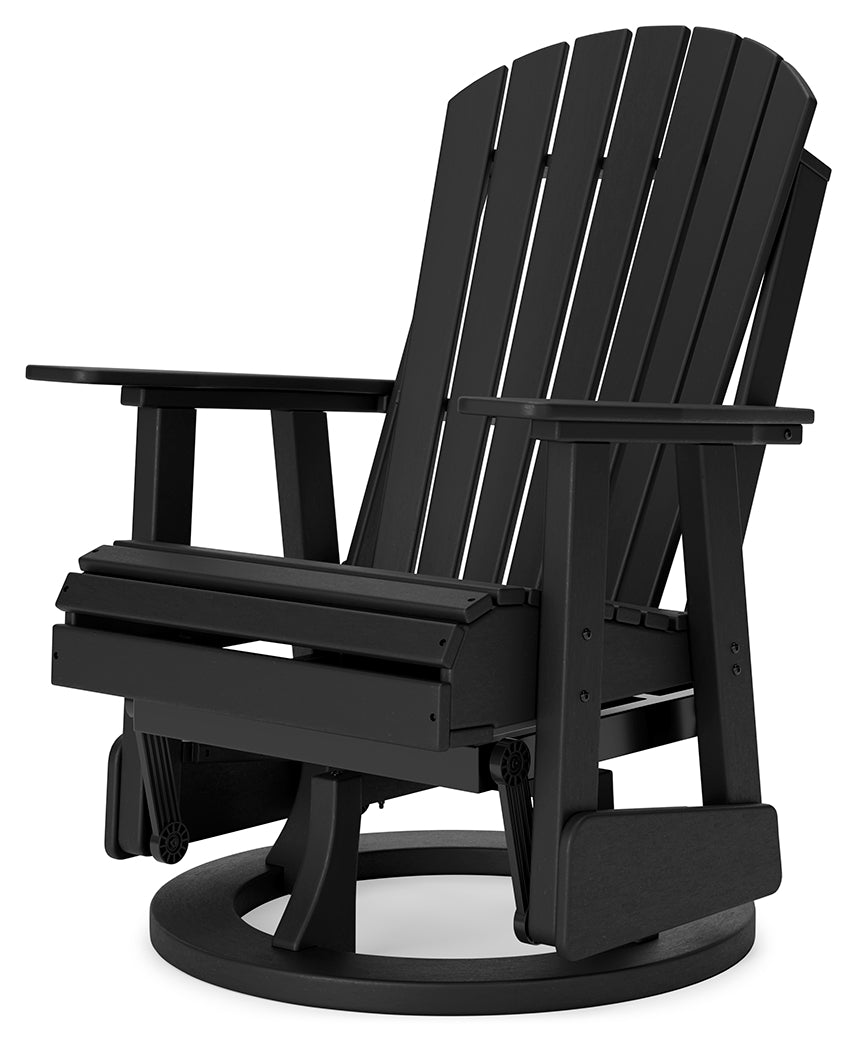 Hyland wave Black Outdoor Swivel Glider Chair - P108-820 - Bien Home Furniture & Electronics