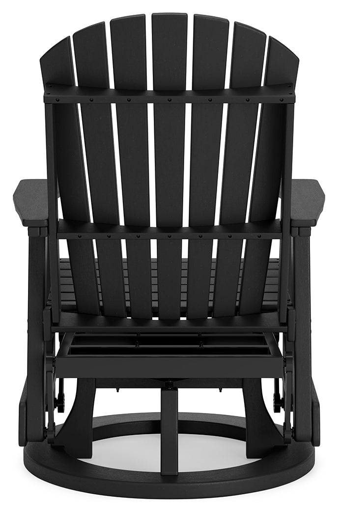 Hyland wave Black Outdoor Swivel Glider Chair - P108-820 - Bien Home Furniture & Electronics