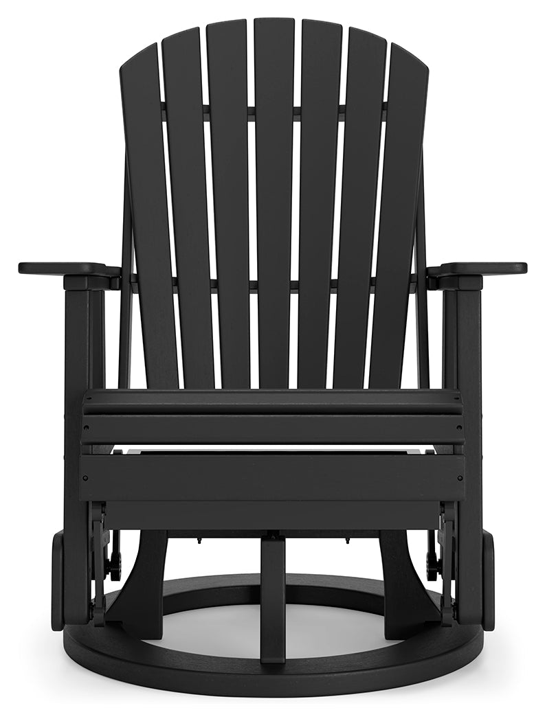 Hyland wave Black Outdoor Swivel Glider Chair - P108-820 - Bien Home Furniture & Electronics