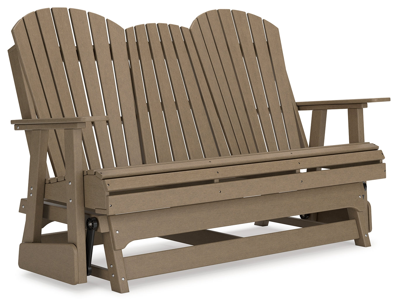 Hyland wave Driftwood Outdoor Glider Loveseat - P114-835 - Bien Home Furniture & Electronics