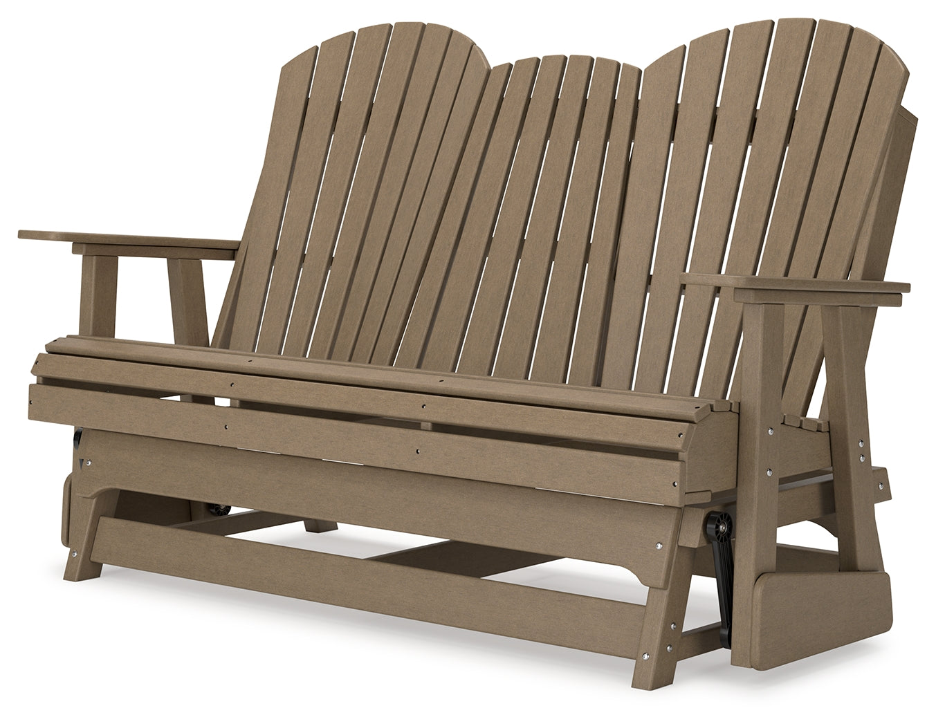 Hyland wave Driftwood Outdoor Glider Loveseat - P114-835 - Bien Home Furniture & Electronics