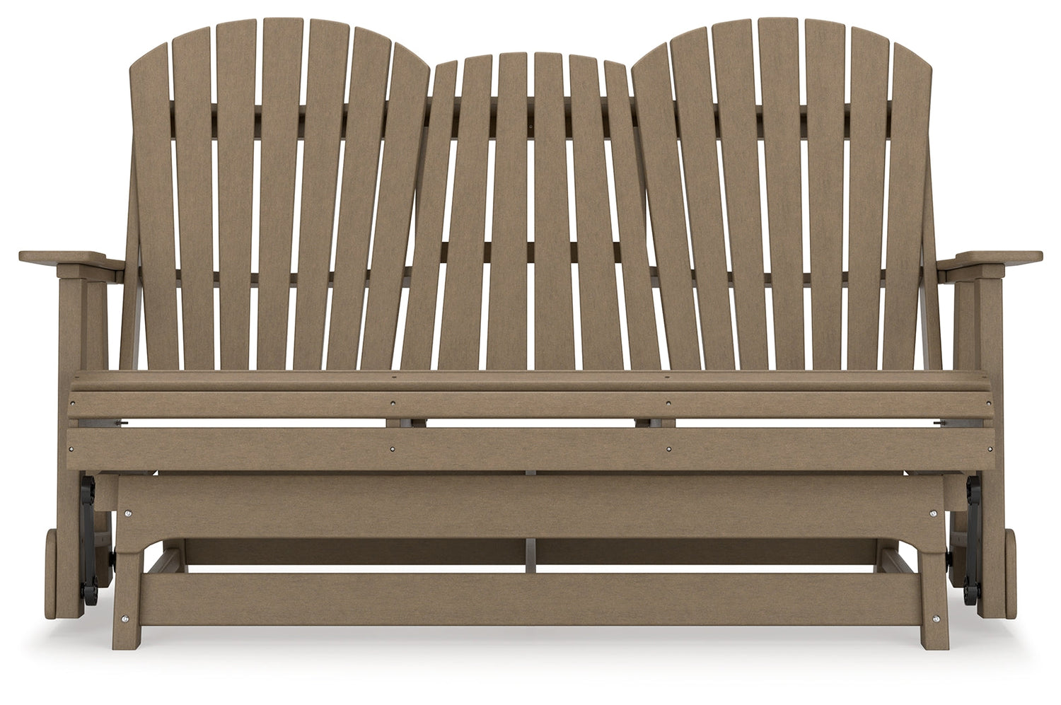 Hyland wave Driftwood Outdoor Glider Loveseat - P114-835 - Bien Home Furniture & Electronics
