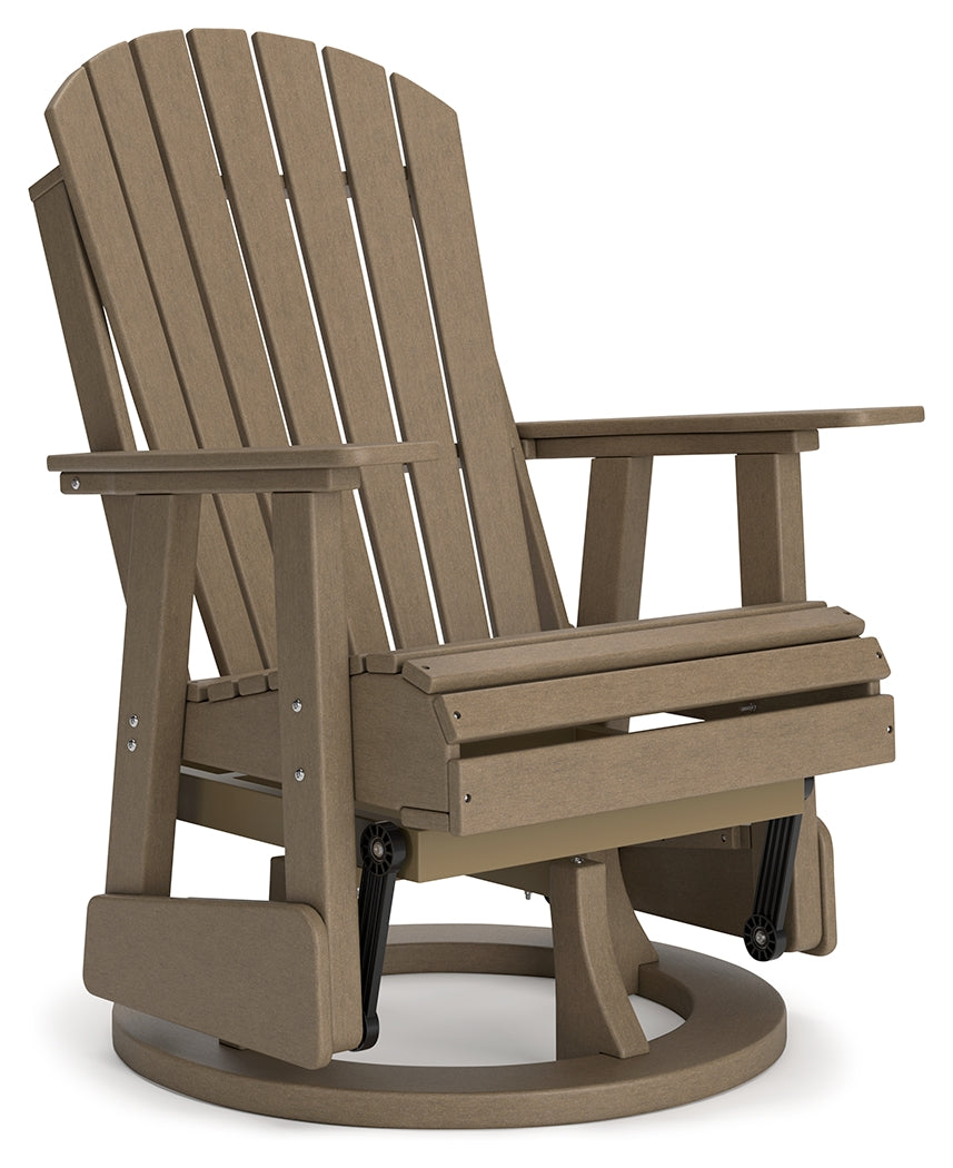 Hyland wave Driftwood Outdoor Swivel Glider Chair - P114-820 - Bien Home Furniture &amp; Electronics