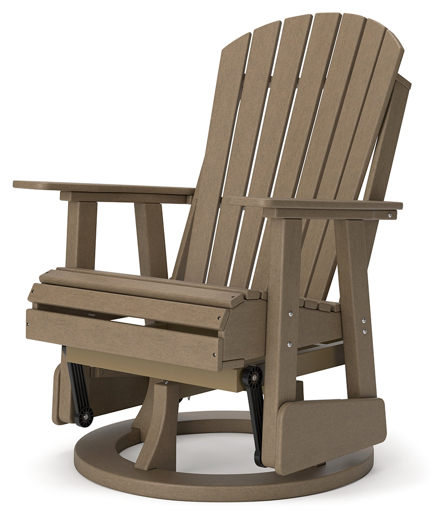 Hyland wave Driftwood Outdoor Swivel Glider Chair - P114-820 - Bien Home Furniture & Electronics