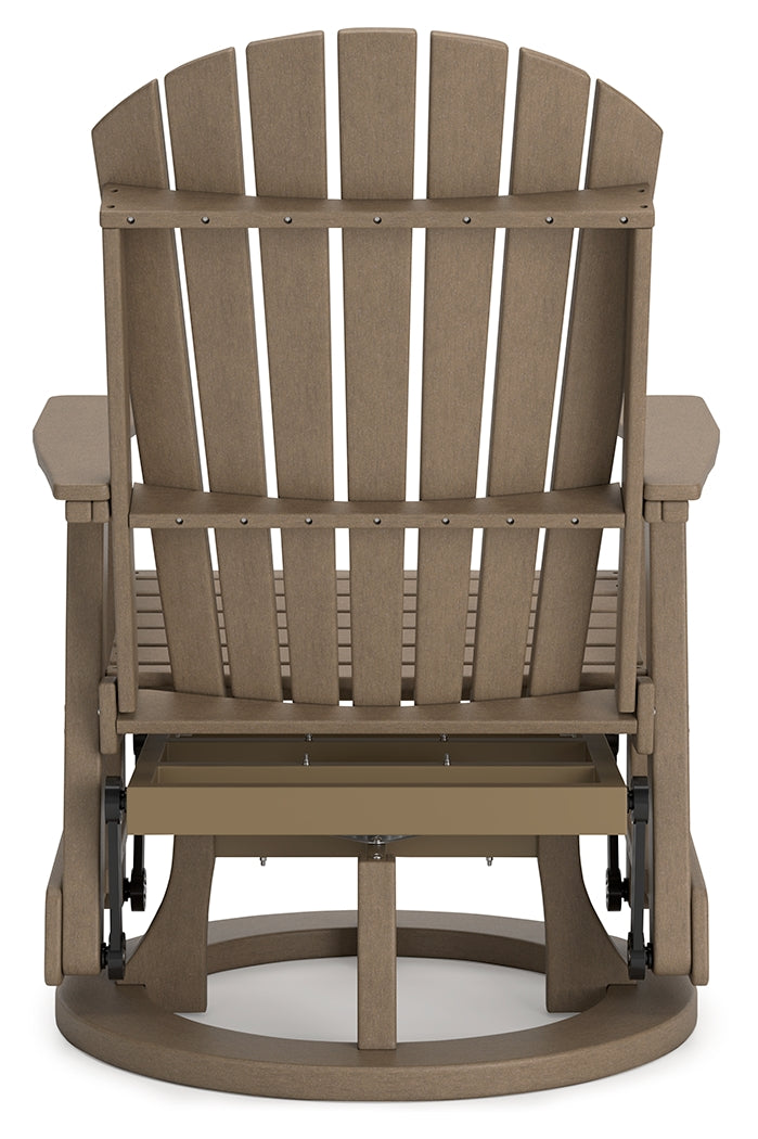 Hyland wave Driftwood Outdoor Swivel Glider Chair - P114-820 - Bien Home Furniture & Electronics