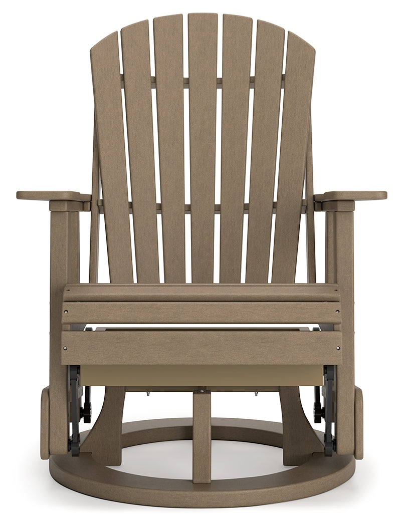 Hyland wave Driftwood Outdoor Swivel Glider Chair - P114-820 - Bien Home Furniture & Electronics