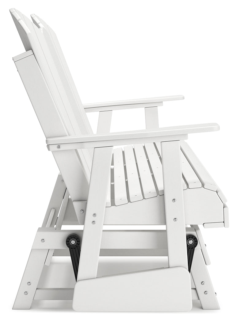 Hyland wave White Outdoor Glider Loveseat - P111-835 - Bien Home Furniture & Electronics