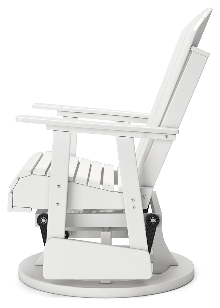 Hyland wave White Outdoor Swivel Glider Chair - P111-820 - Bien Home Furniture & Electronics