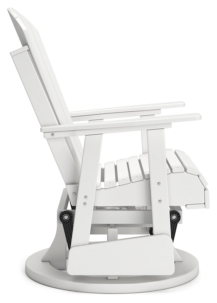 Hyland wave White Outdoor Swivel Glider Chair - P111-820 - Bien Home Furniture & Electronics