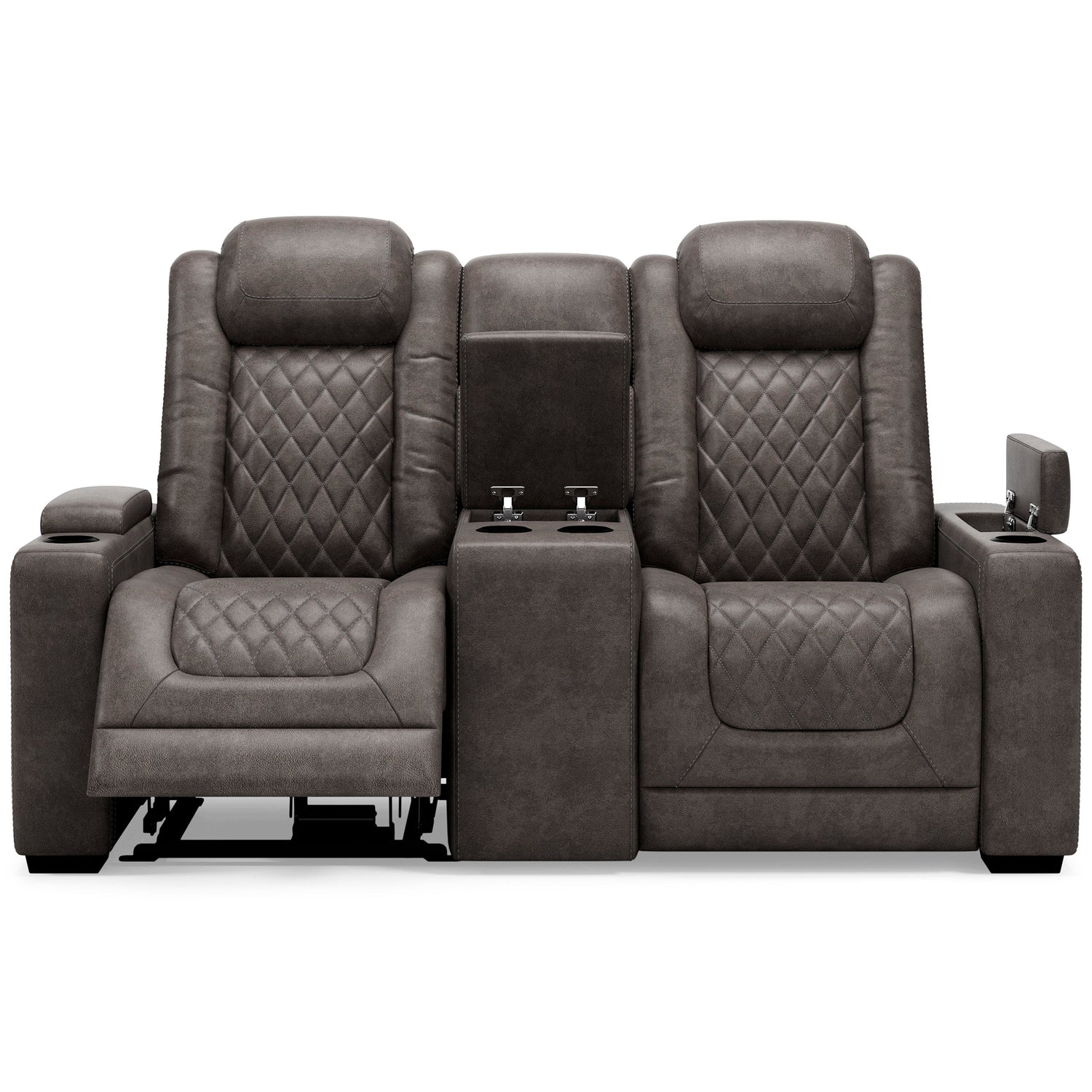 HyllMont Gray Power Reclining Living Room Set - SET | 9300315 | 9300318 - Bien Home Furniture & Electronics