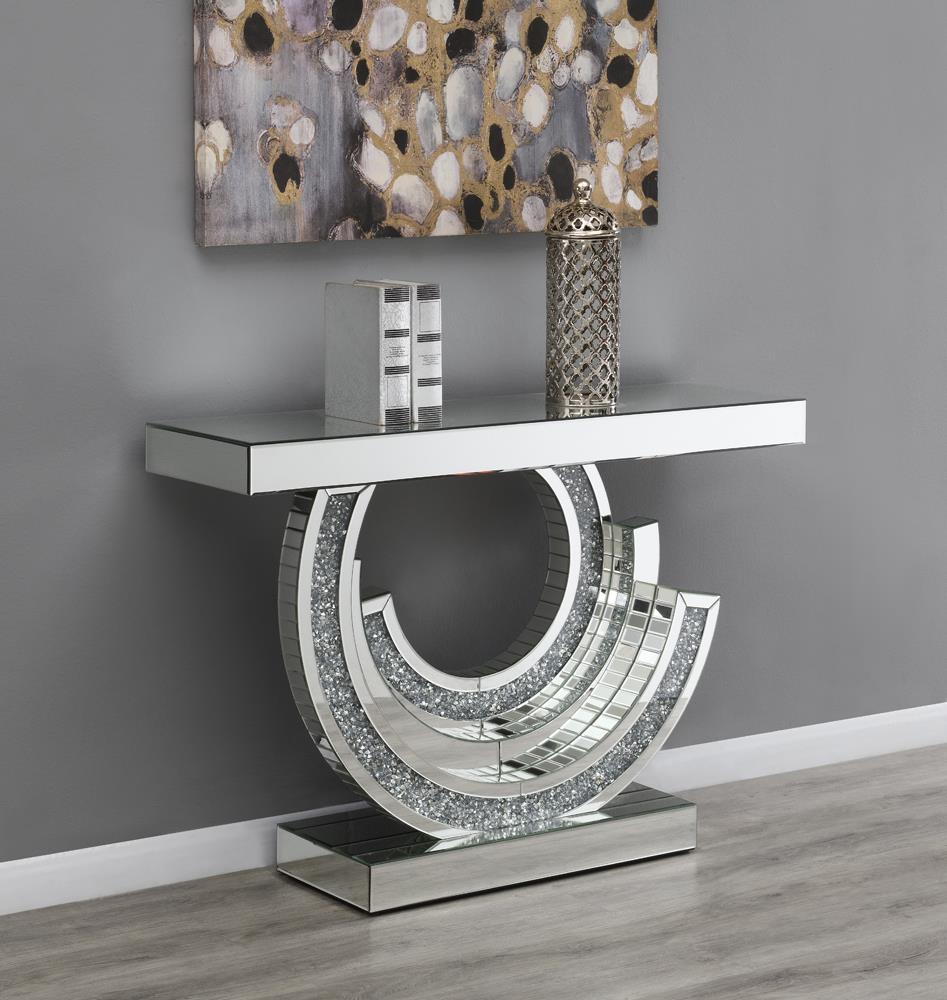 Imogen Silver Multi-dimensional Console Table - 953422 - Bien Home Furniture &amp; Electronics