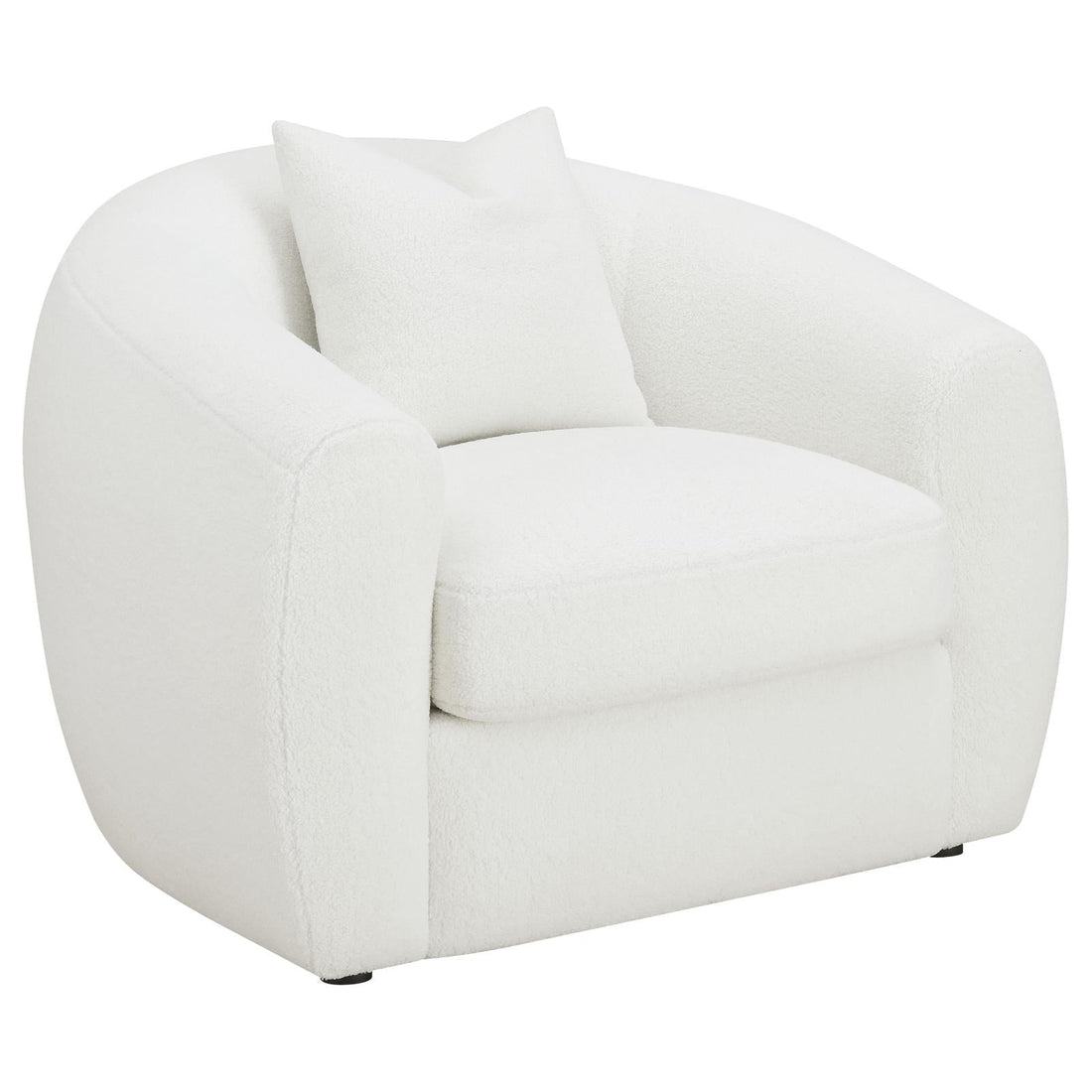 Isabella Upholstered Tight Back Chair White - 509873 - Bien Home Furniture &amp; Electronics