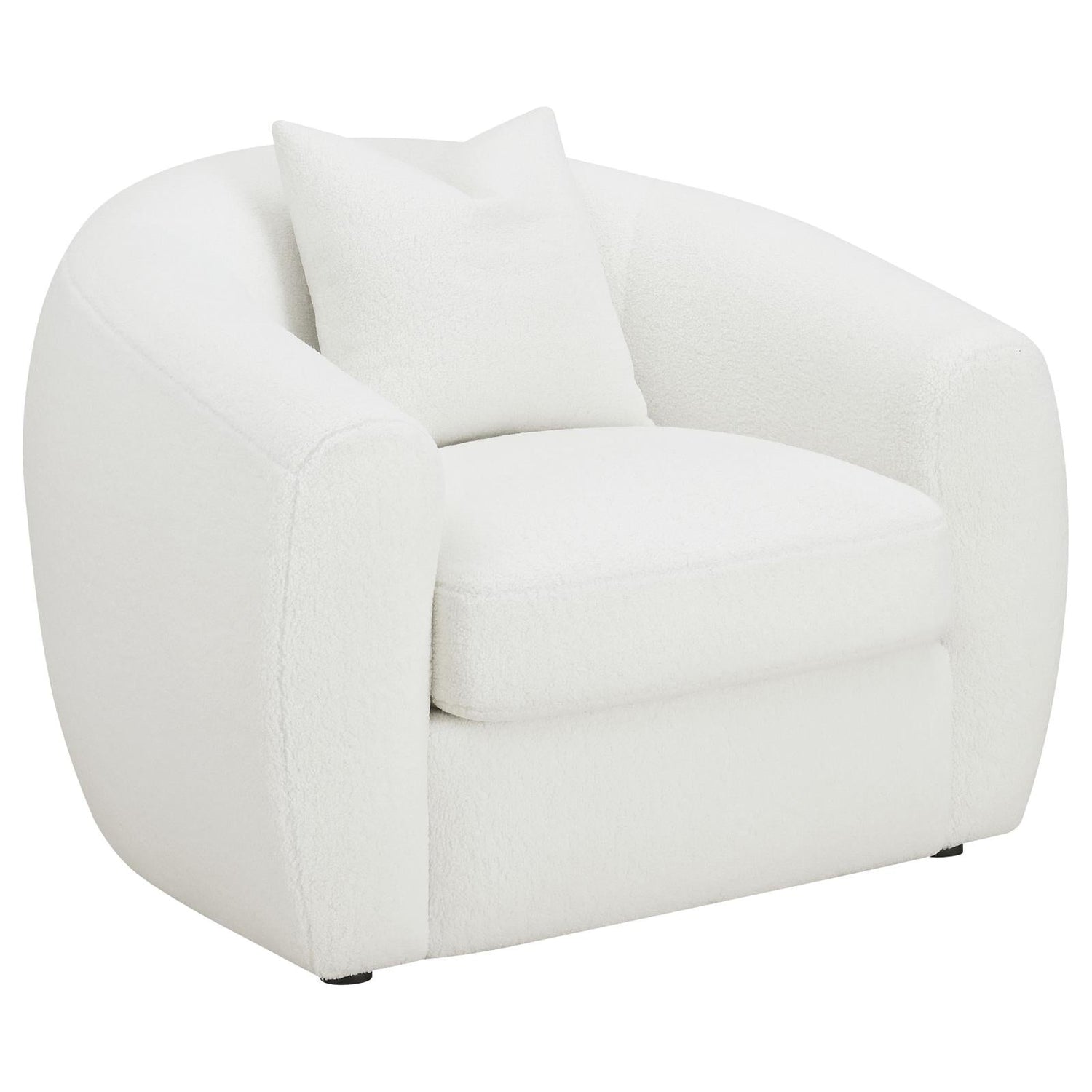 Isabella Upholstered Tight Back Chair White - 509873 - Bien Home Furniture & Electronics