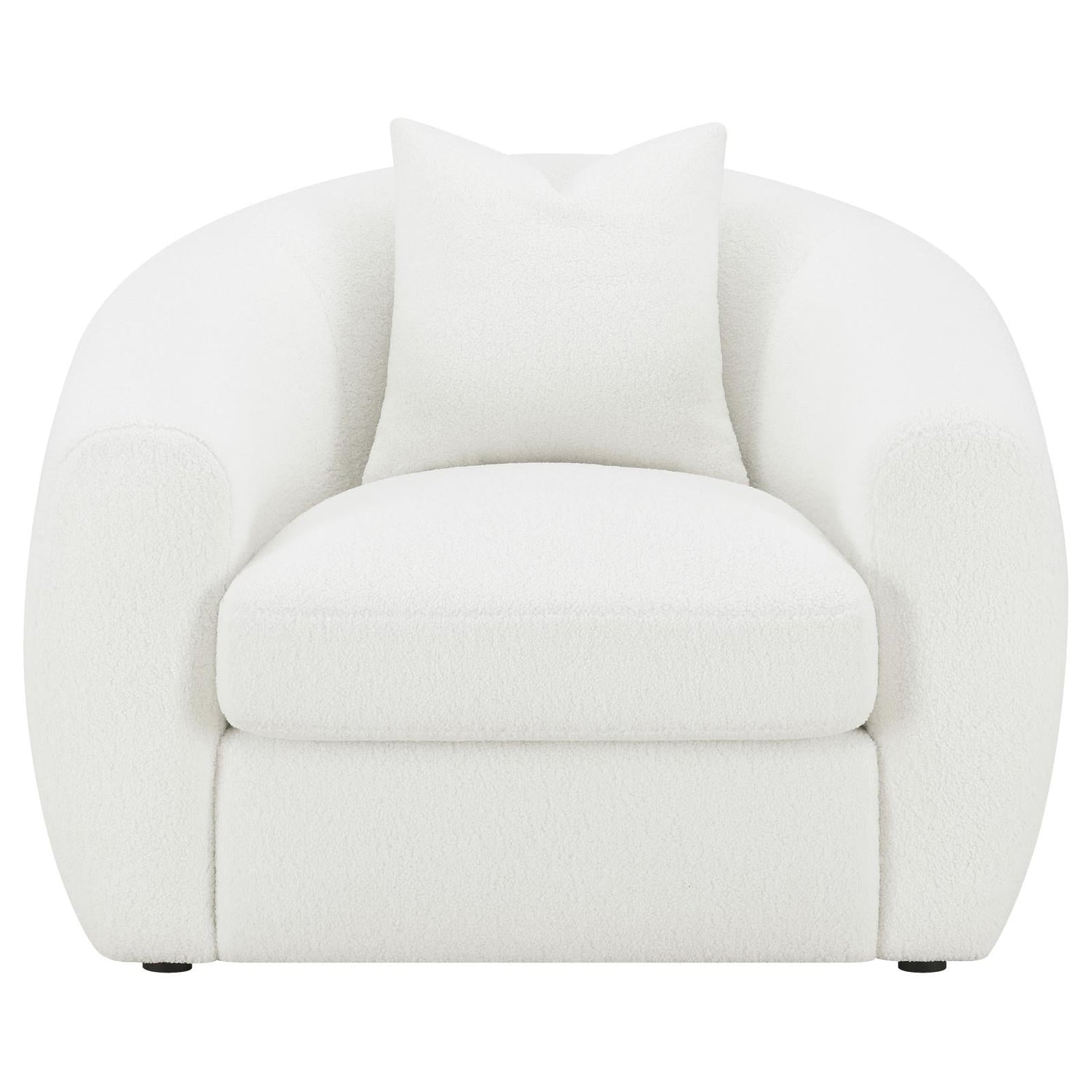 Isabella Upholstered Tight Back Chair White - 509873 - Bien Home Furniture & Electronics