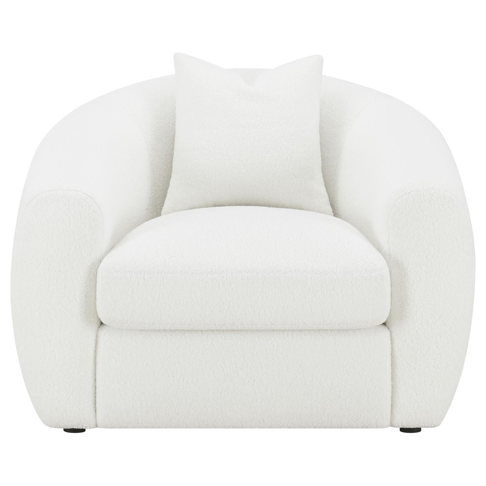 Isabella Upholstered Tight Back Chair White - 509873 - Bien Home Furniture & Electronics