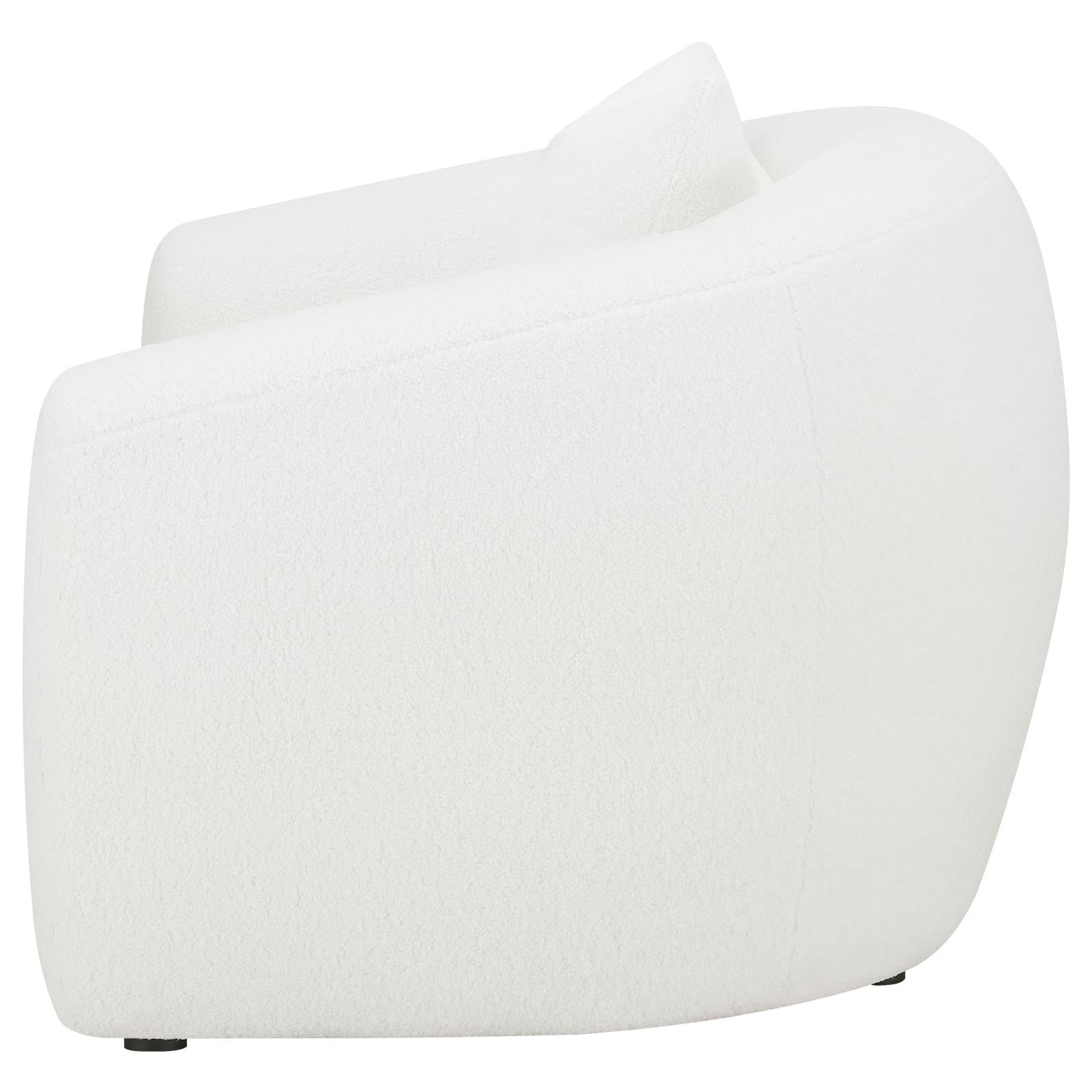 Isabella Upholstered Tight Back Chair White - 509873 - Bien Home Furniture & Electronics