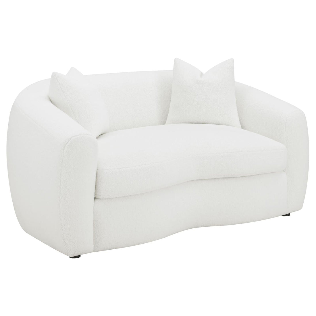 Isabella Upholstered Tight Back Loveseat White - 509872 - Bien Home Furniture &amp; Electronics