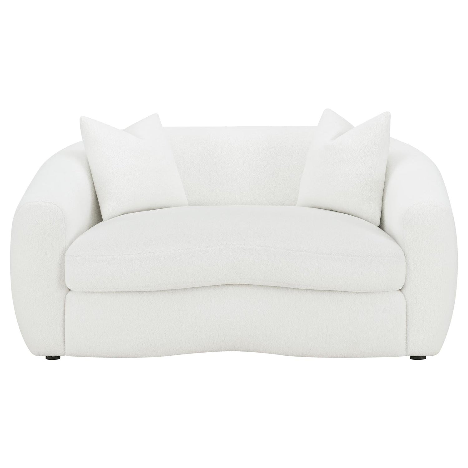Isabella Upholstered Tight Back Loveseat White - 509872 - Bien Home Furniture & Electronics