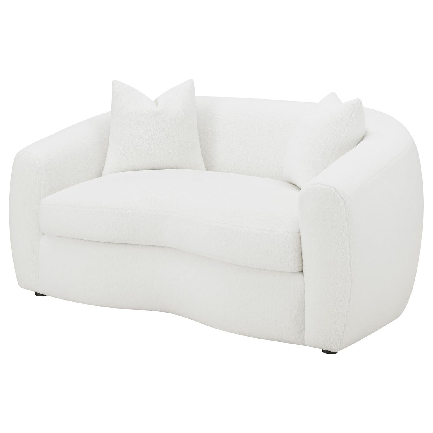 Isabella Upholstered Tight Back Loveseat White - 509872 - Bien Home Furniture & Electronics