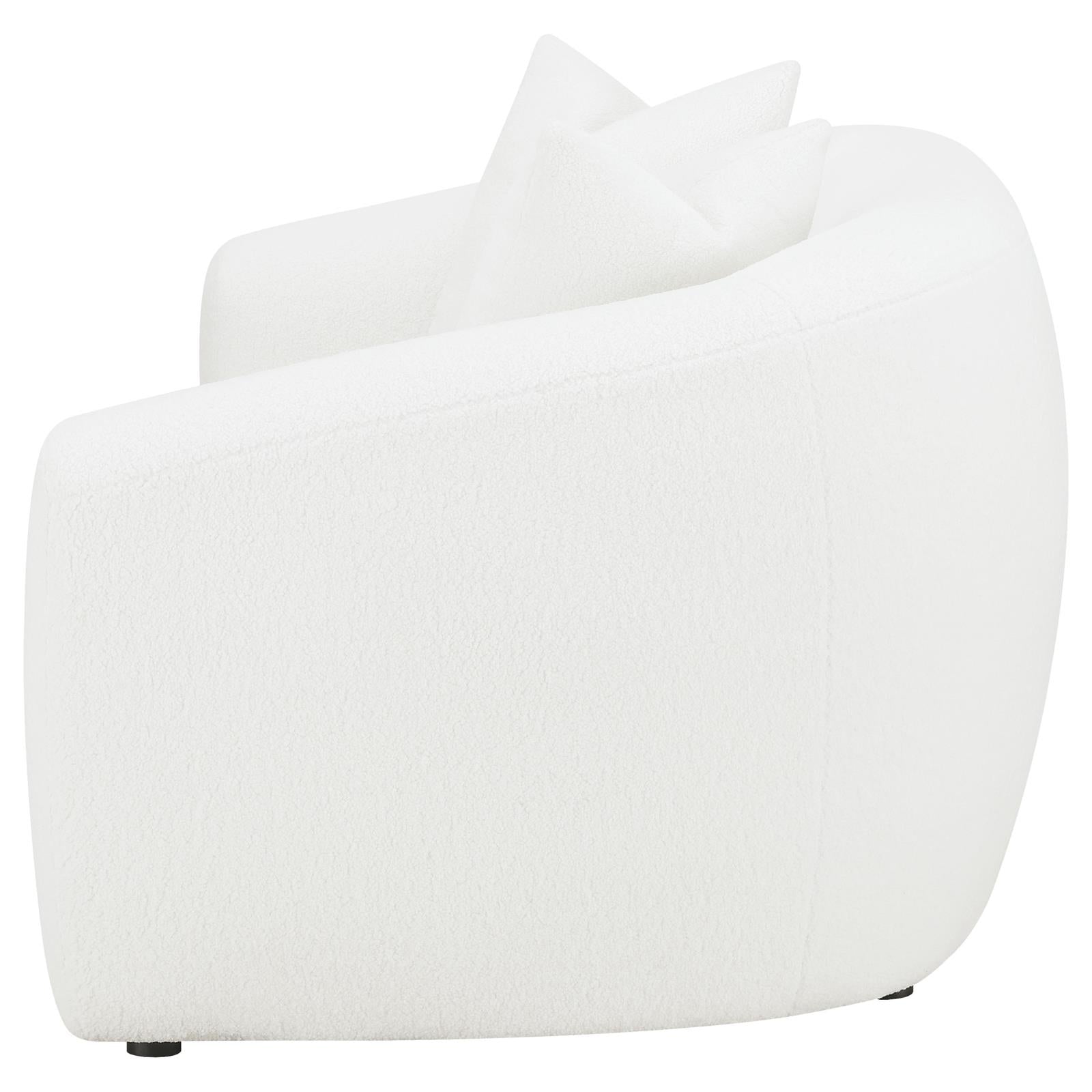 Isabella Upholstered Tight Back Loveseat White - 509872 - Bien Home Furniture & Electronics