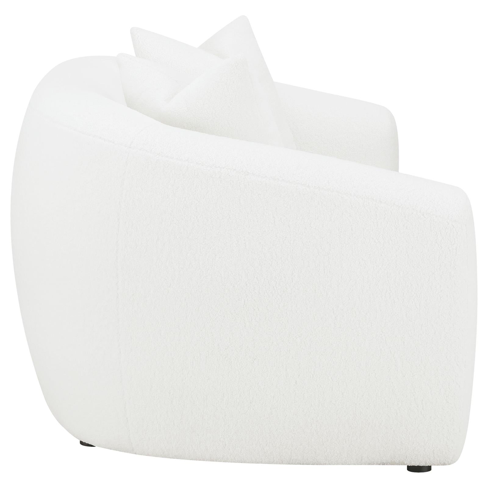 Isabella Upholstered Tight Back Loveseat White - 509872 - Bien Home Furniture & Electronics