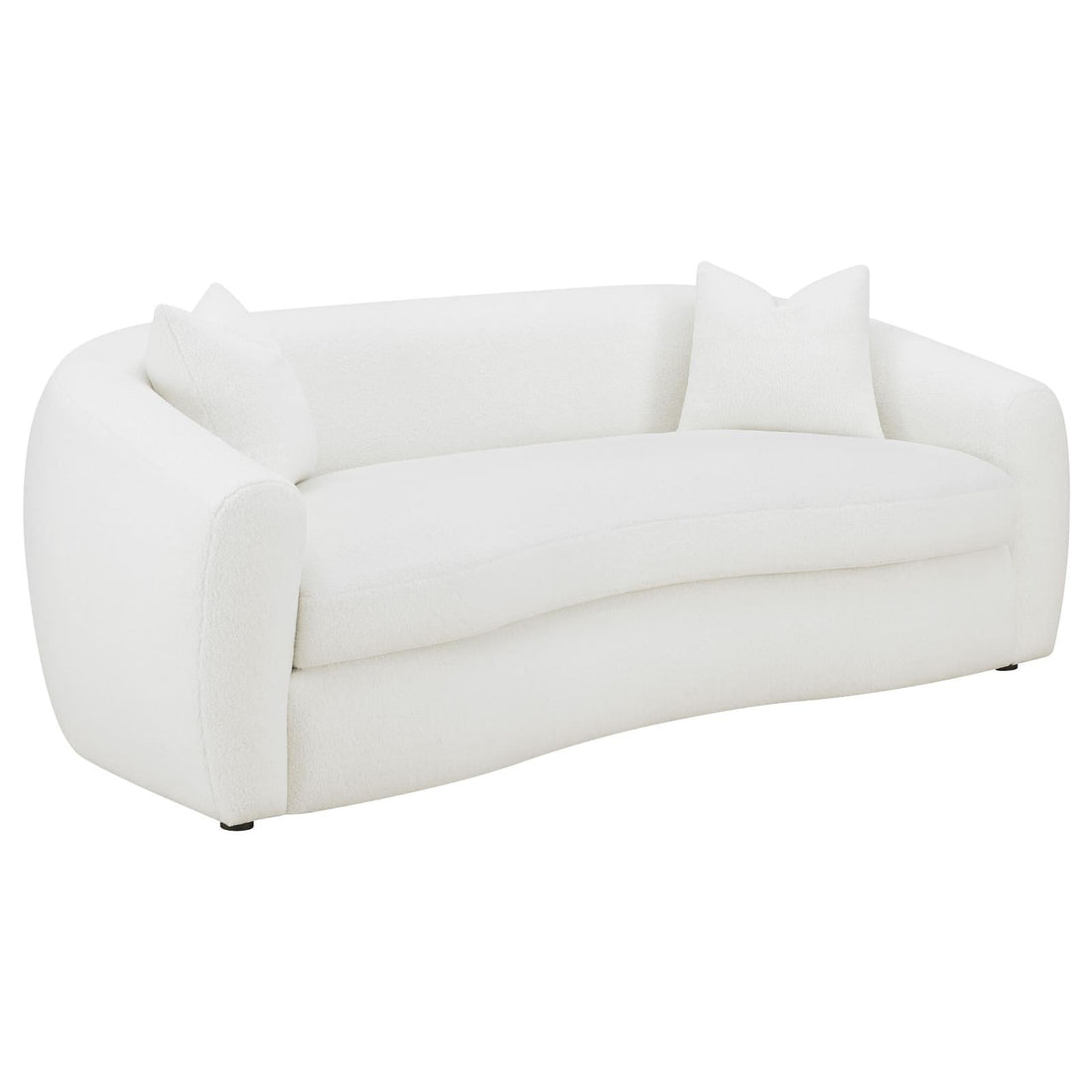 Isabella Upholstered Tight Back Sofa White - 509871 - Bien Home Furniture &amp; Electronics
