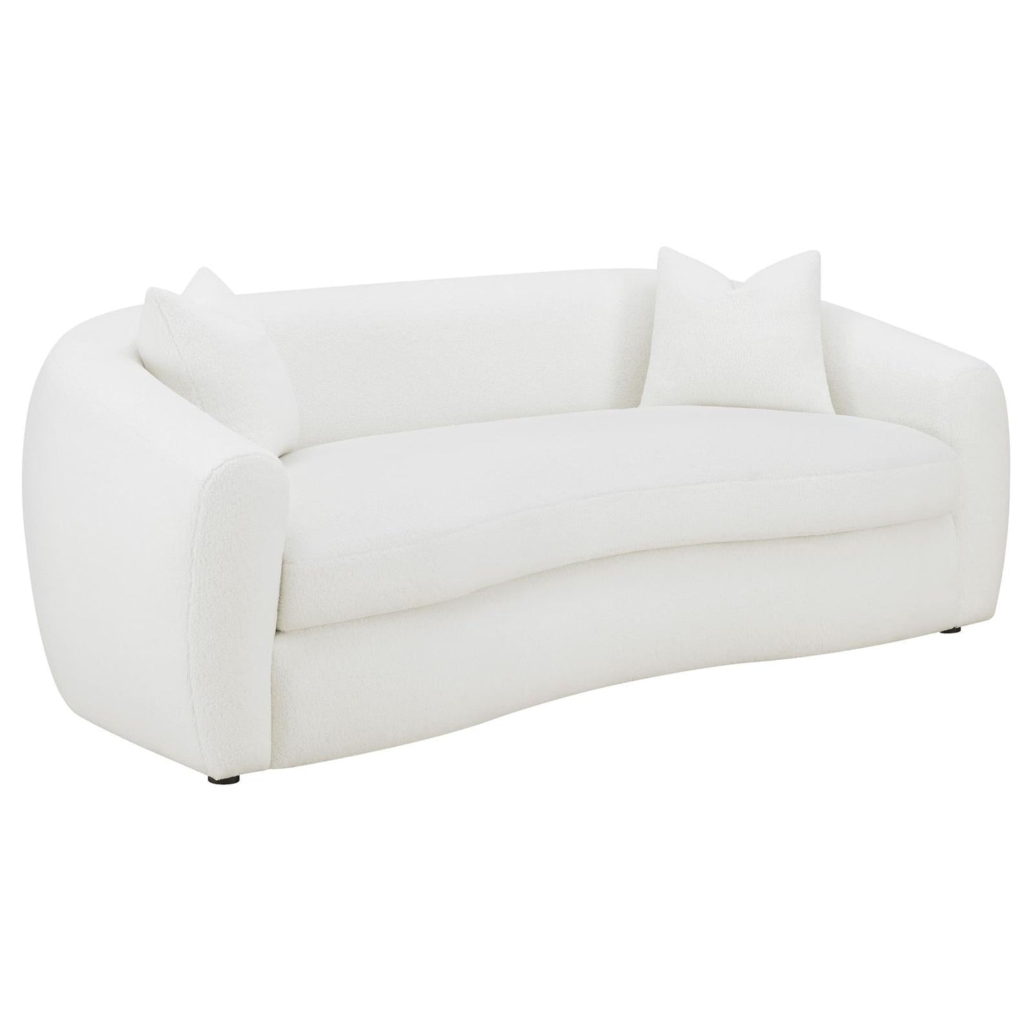 Isabella Upholstered Tight Back Sofa White - 509871 - Bien Home Furniture & Electronics