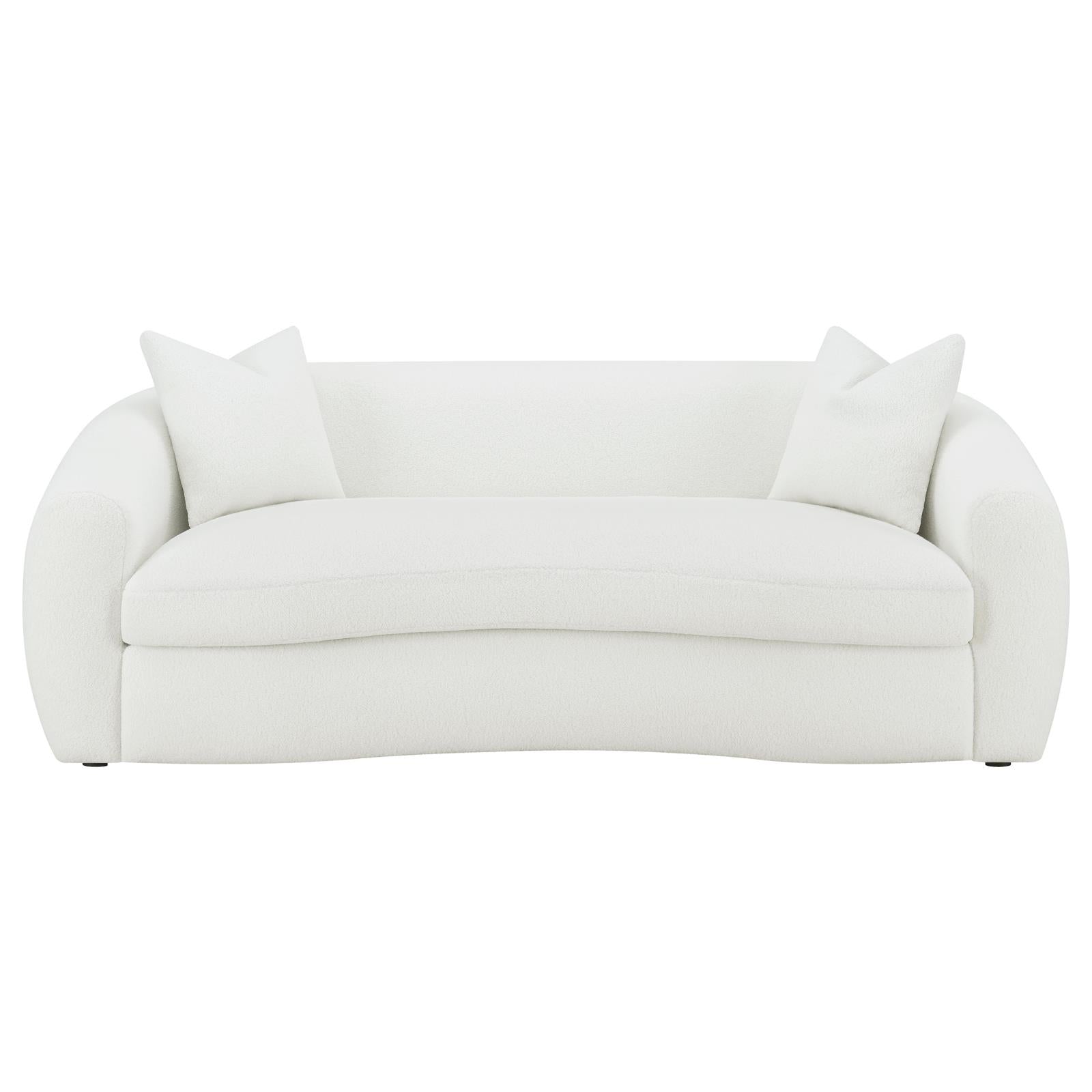 Isabella Upholstered Tight Back Sofa White - 509871 - Bien Home Furniture & Electronics