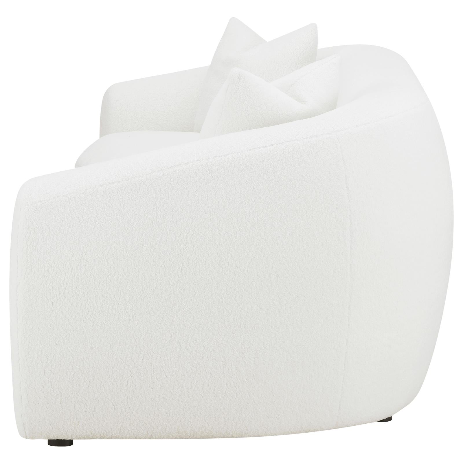 Isabella Upholstered Tight Back Sofa White - 509871 - Bien Home Furniture & Electronics
