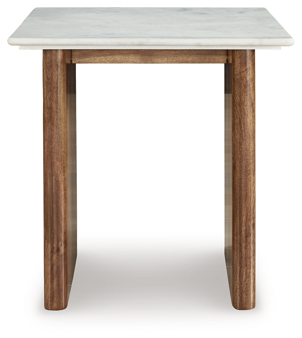 Isanti Light Brown/White End Table - T662-3 - Bien Home Furniture & Electronics