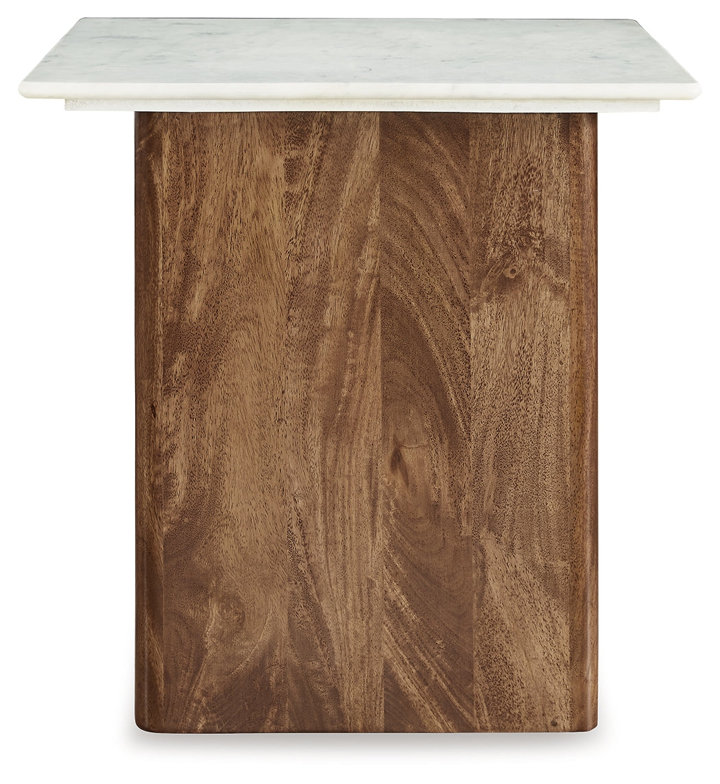 Isanti Light Brown/White End Table - T662-3 - Bien Home Furniture & Electronics