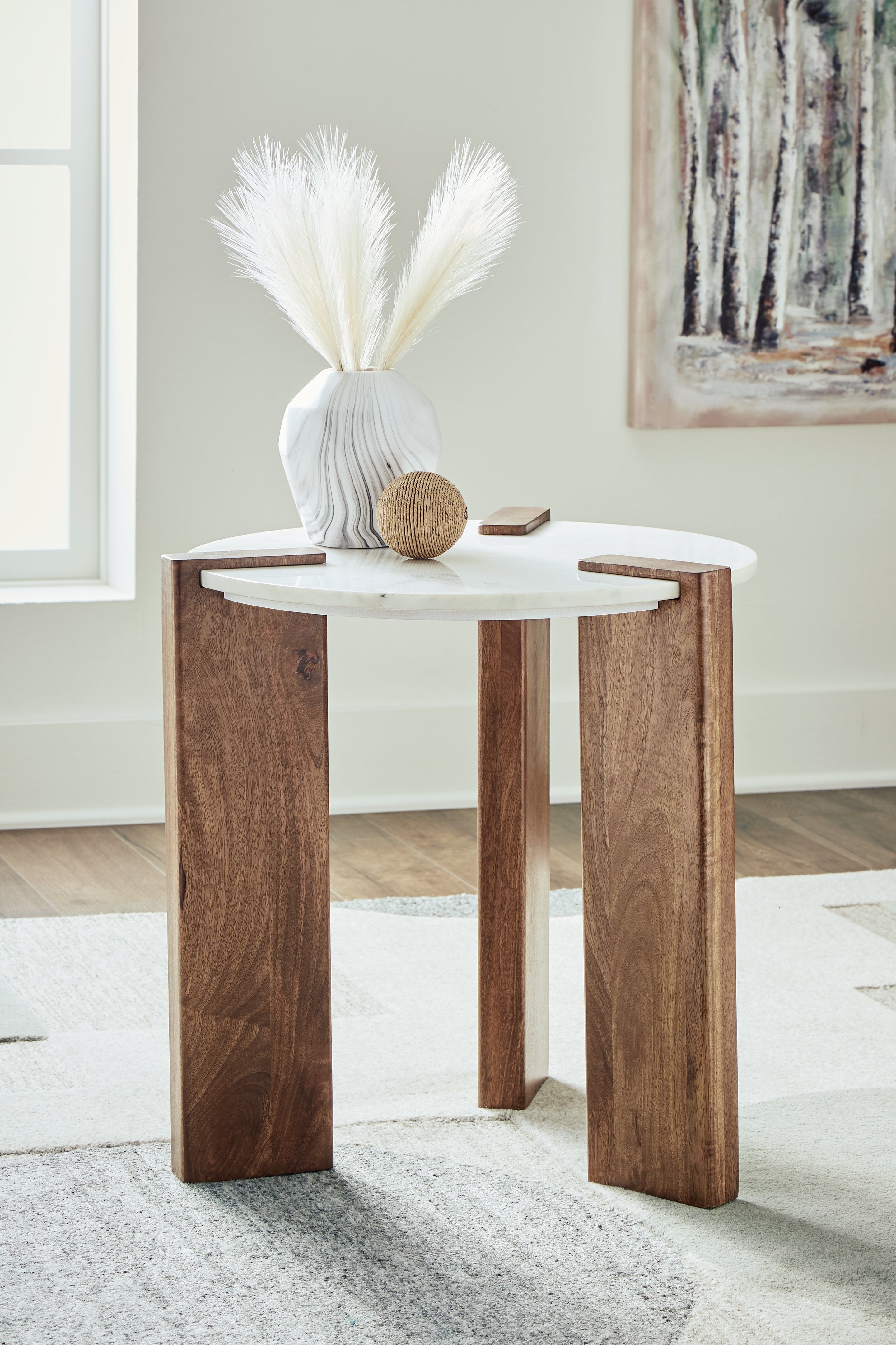 Isanti White/Brown End Table - T652-6 - Bien Home Furniture & Electronics