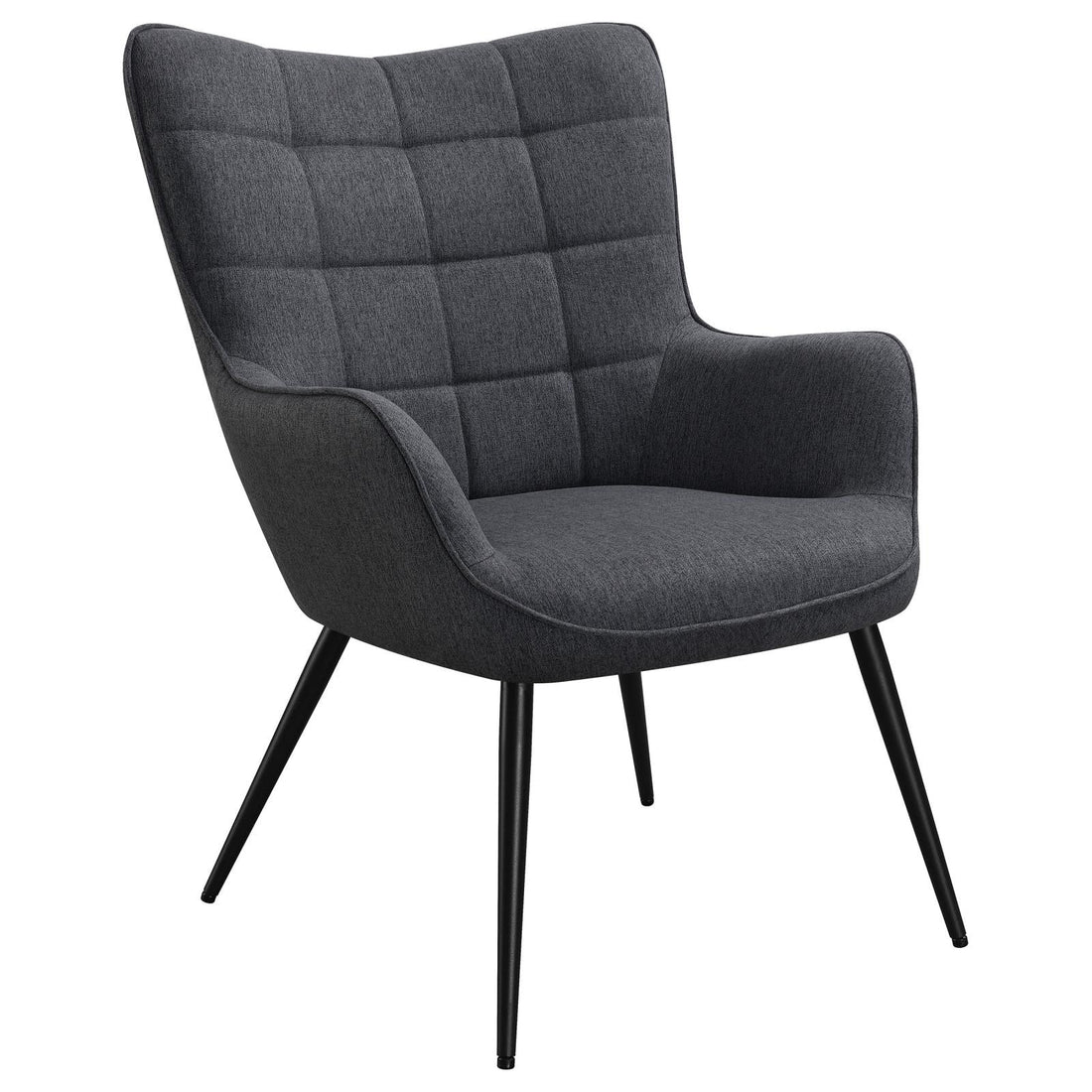 Isla Upholstered Flared Arms Accent Chair with Grid Tufted - 909466 - Bien Home Furniture &amp; Electronics