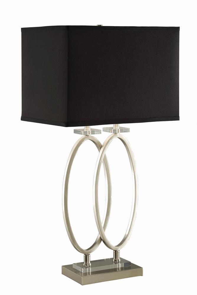 Izuku Rectangular Shade Table Lamp Black/Brushed Nickel - 901662 - Bien Home Furniture &amp; Electronics