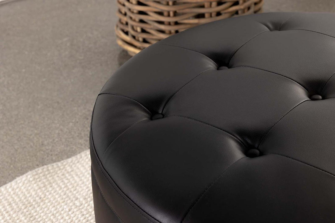 Jace Upholstered Tufted Storage Ottoman Black - 914144 - Bien Home Furniture &amp; Electronics