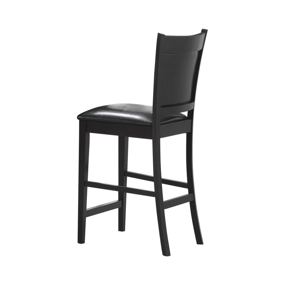 Jaden Black/Espresso Upholstered Counter Height Stools, Set of 2 - 100959 - Bien Home Furniture & Electronics