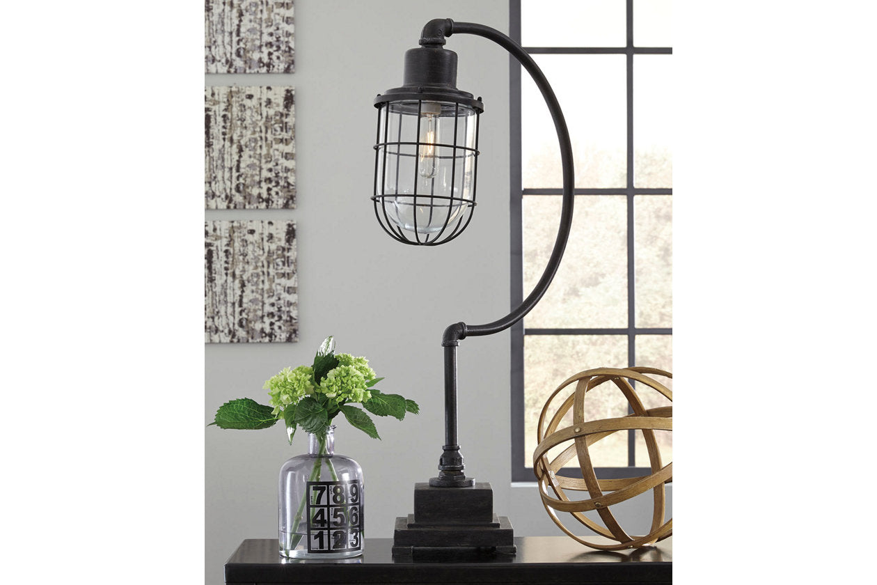 Jae Antique Black Desk Lamp - L734232 - Bien Home Furniture & Electronics