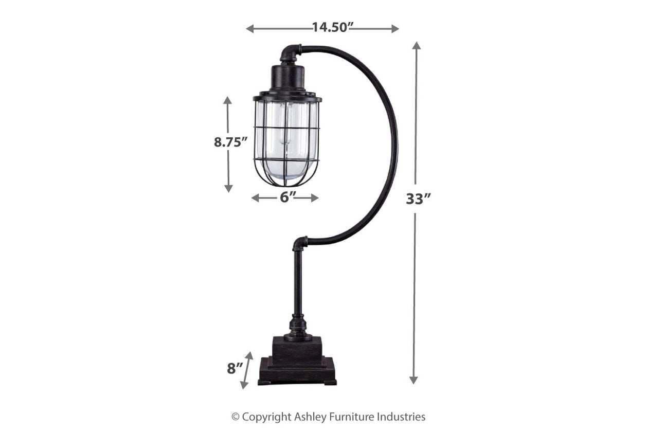 Jae Antique Black Desk Lamp - L734232 - Bien Home Furniture & Electronics