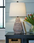 Jairburns Brick Red/White Table Lamp, Set of 2 - L243284 - Bien Home Furniture & Electronics