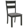 Jakob Gray/Black Upholstered Side Chairs with Ladder Back, Set of 2 - 115132 - Bien Home Furniture & Electronics