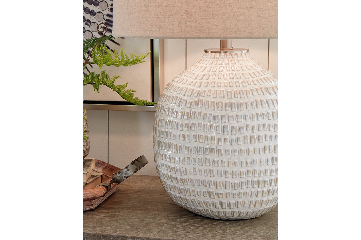 Jamon Beige Table Lamp - L100764 - Bien Home Furniture & Electronics