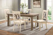 Janina Natural/White Dining Set - SET | 5516-66 | 5516WTS(2) - Bien Home Furniture & Electronics