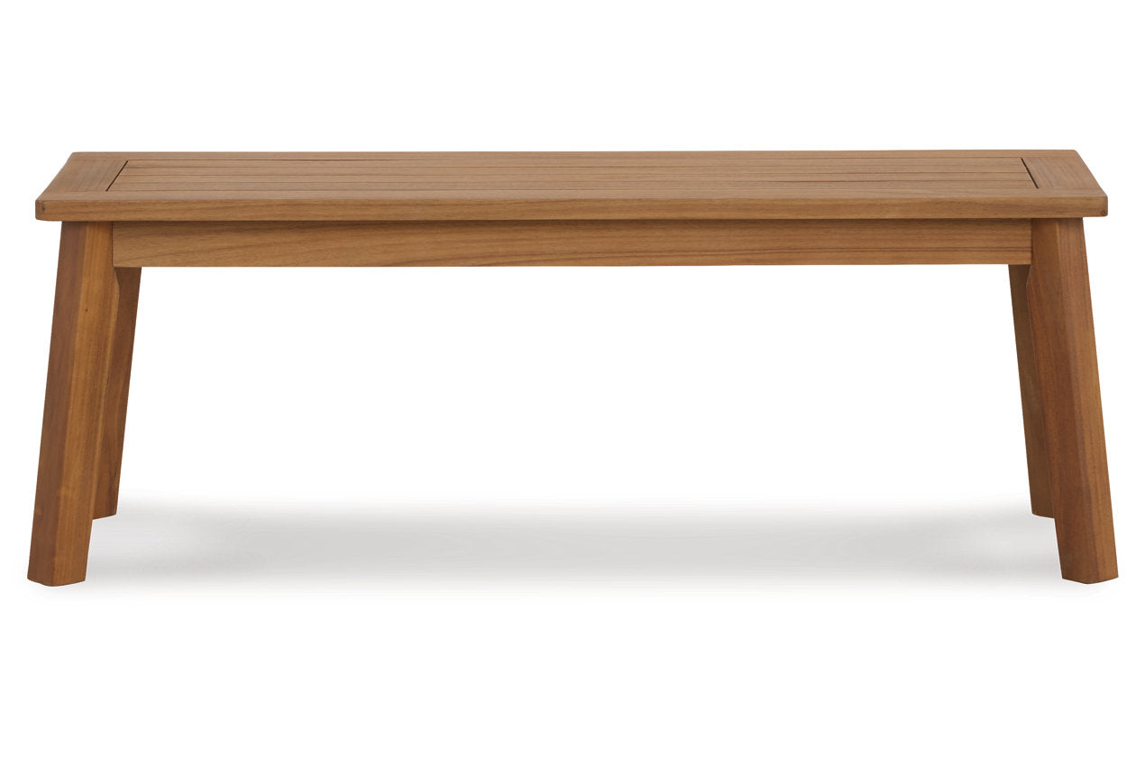 Janiyah Light Brown Outdoor Dining Bench - P407-600 - Bien Home Furniture & Electronics