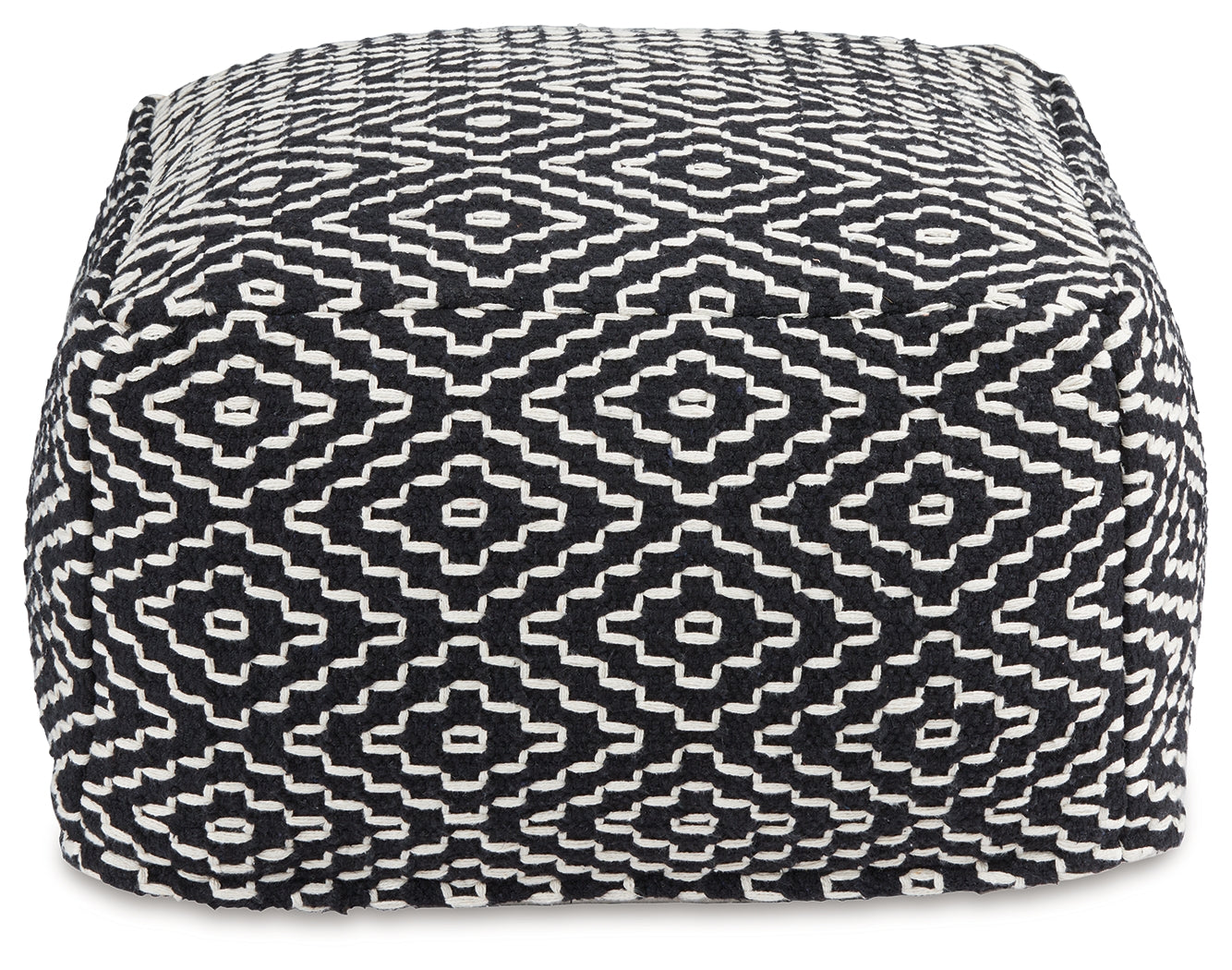 Jasett Black/Ivory Pouf - A1001058 - Bien Home Furniture & Electronics