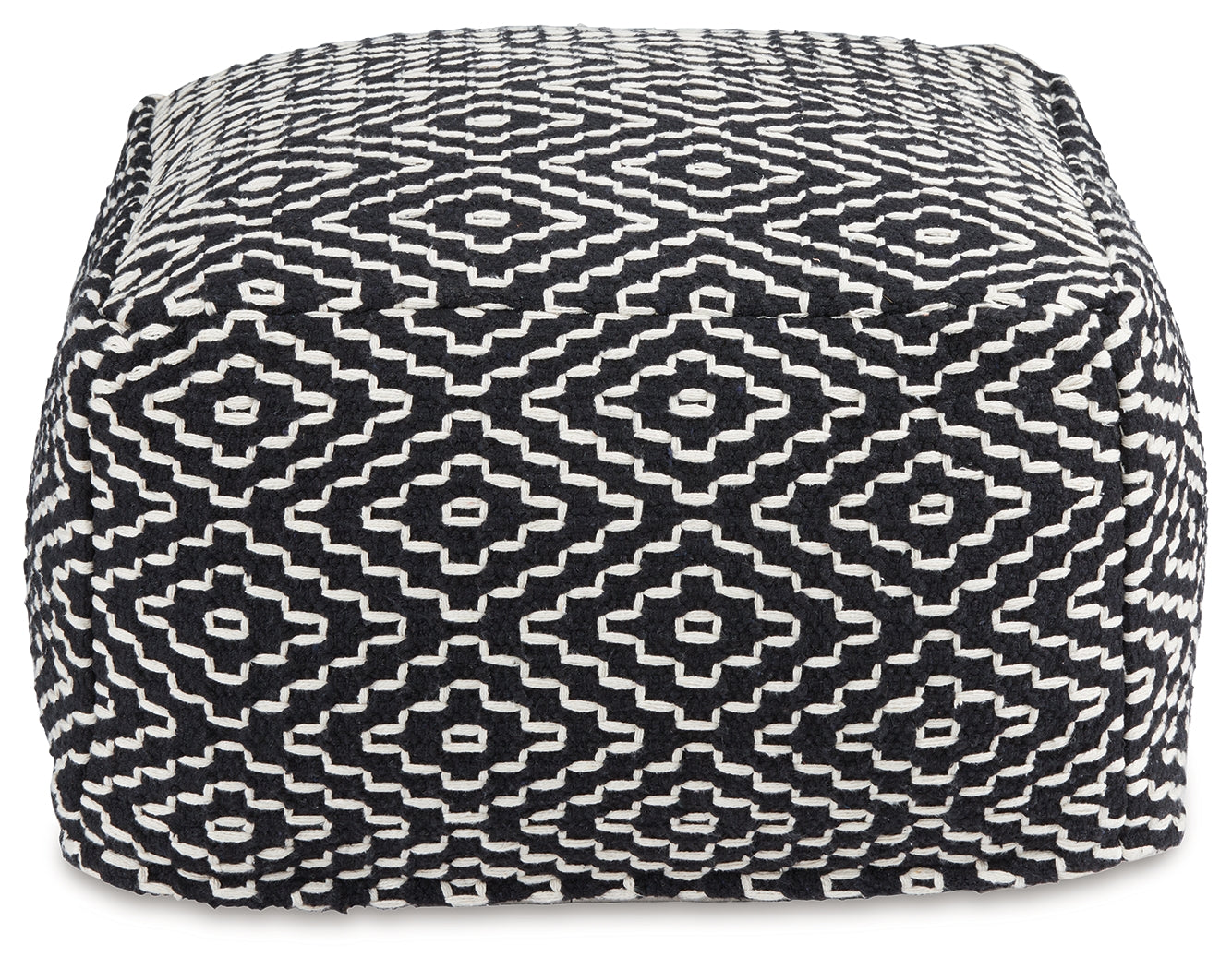 Jasett Black/Ivory Pouf - A1001058 - Bien Home Furniture &amp; Electronics