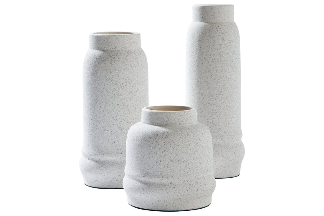 Jayden White Vase, Set of 3 - A2000428 - Bien Home Furniture &amp; Electronics