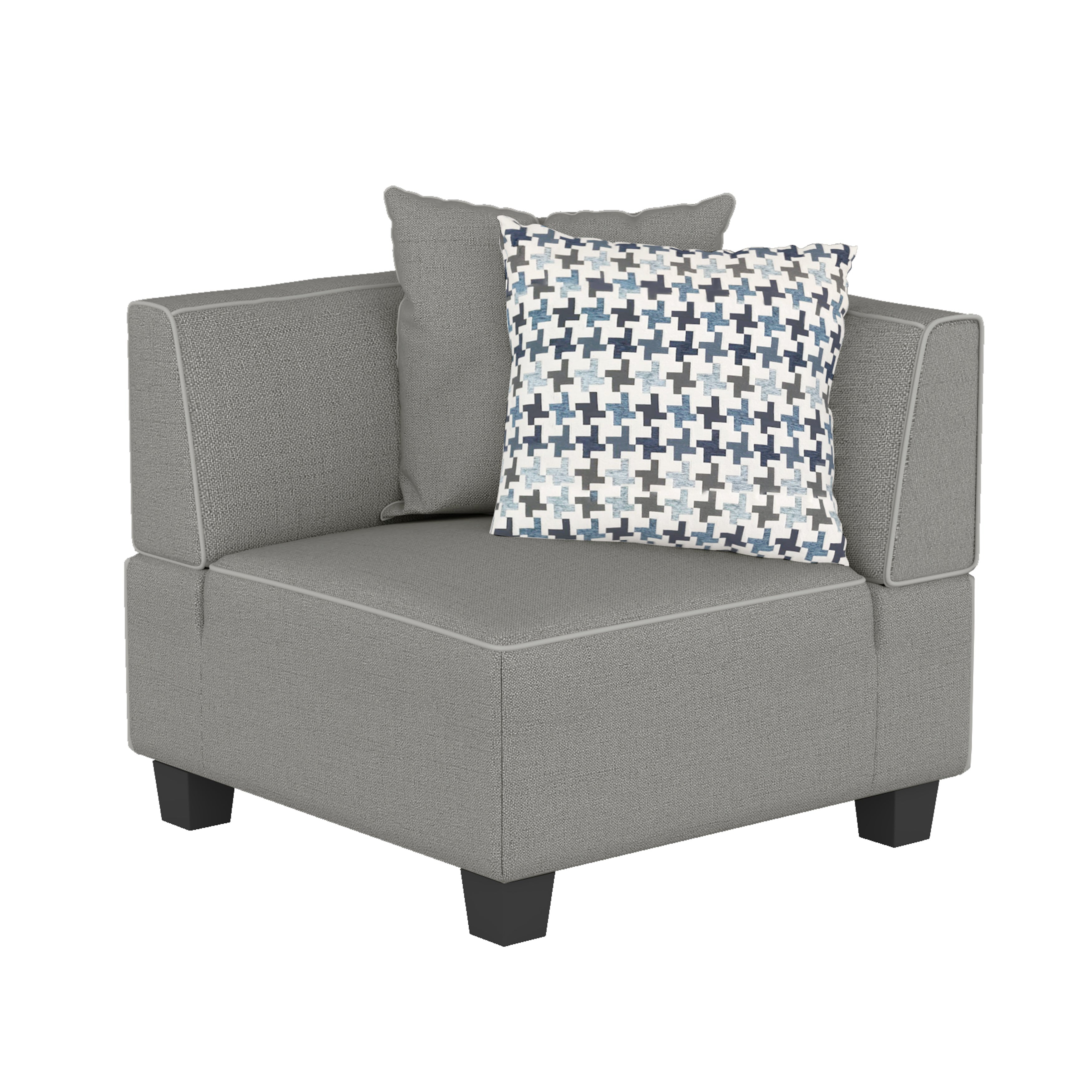Jayilin Gray 5-Piece Modular Sectional - SET | 9357GY-AC(2) | 9357GY-CR(3) | 9357GY-4 - Bien Home Furniture & Electronics