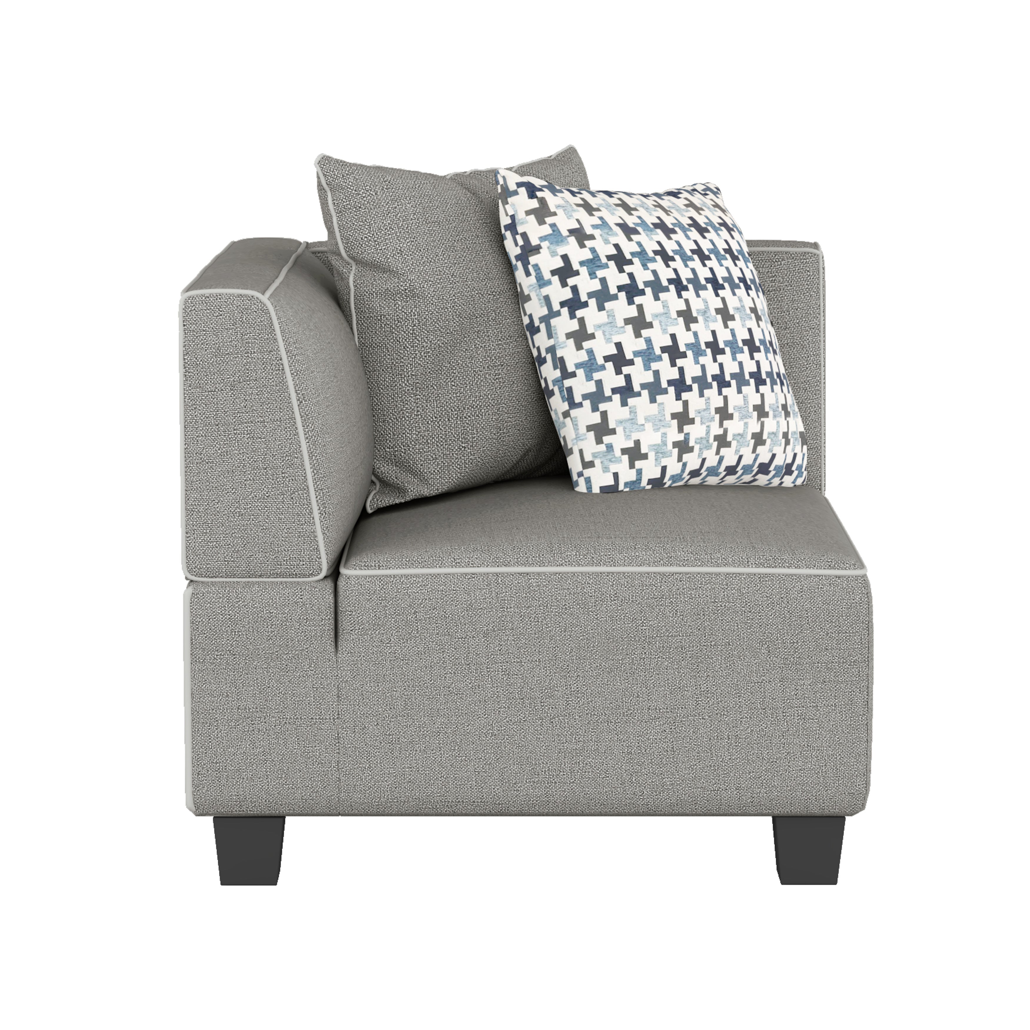 Jayilin Gray 5-Piece Modular Sectional - SET | 9357GY-AC(2) | 9357GY-CR(3) | 9357GY-4 - Bien Home Furniture & Electronics