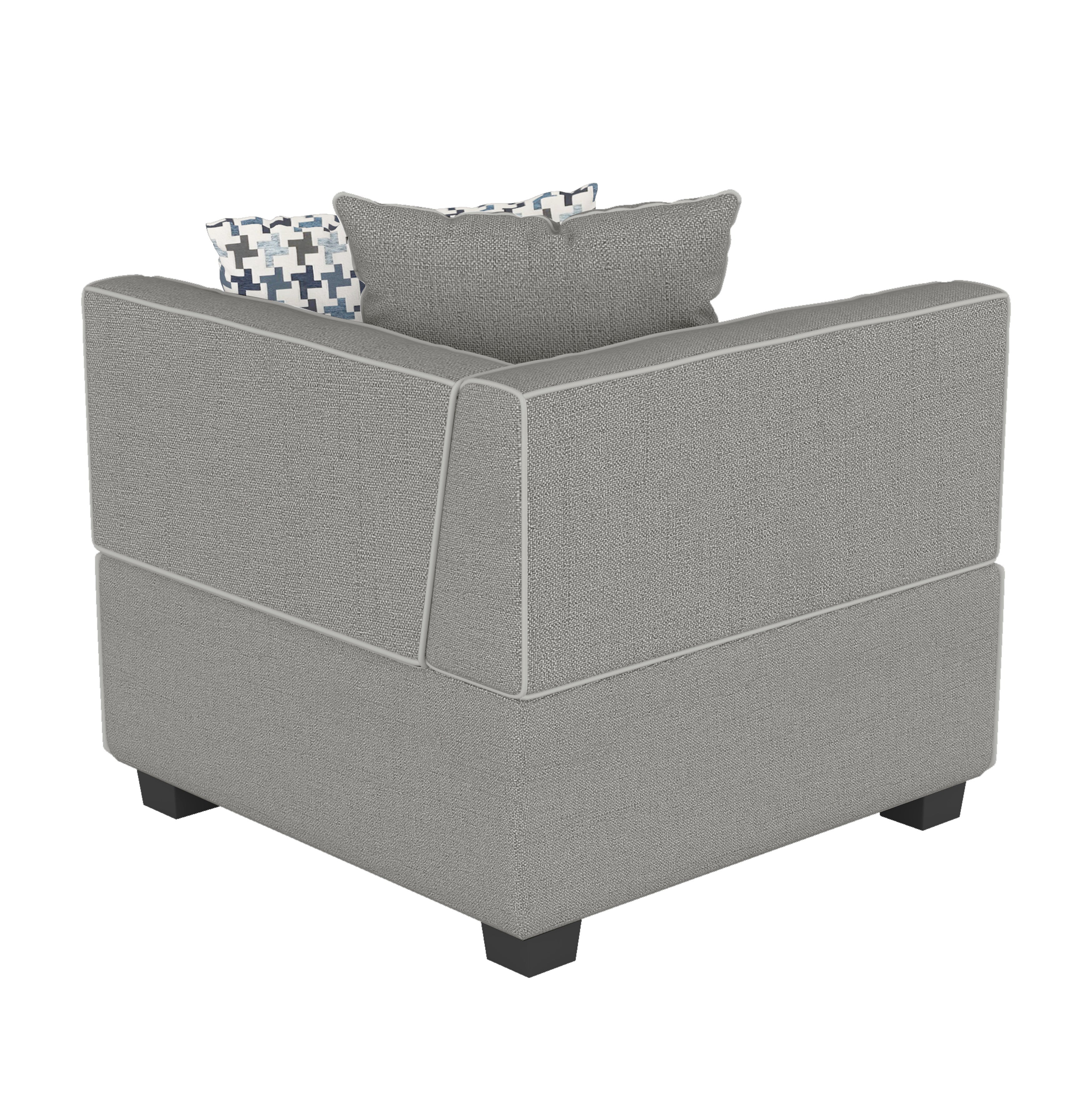 Jayilin Gray 5-Piece Modular Sectional - SET | 9357GY-AC(2) | 9357GY-CR(3) | 9357GY-4 - Bien Home Furniture & Electronics