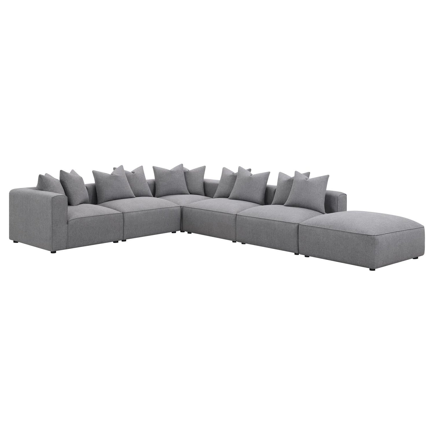 Jennifer 6-Piece Tight Seat Modular Sectional Gray - 551594-SET - Bien Home Furniture & Electronics